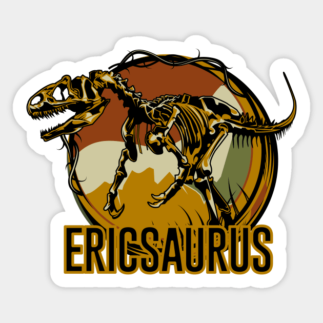 Ericasaurus Eric Dinosaur T-Rex Sticker by HawaiPlus